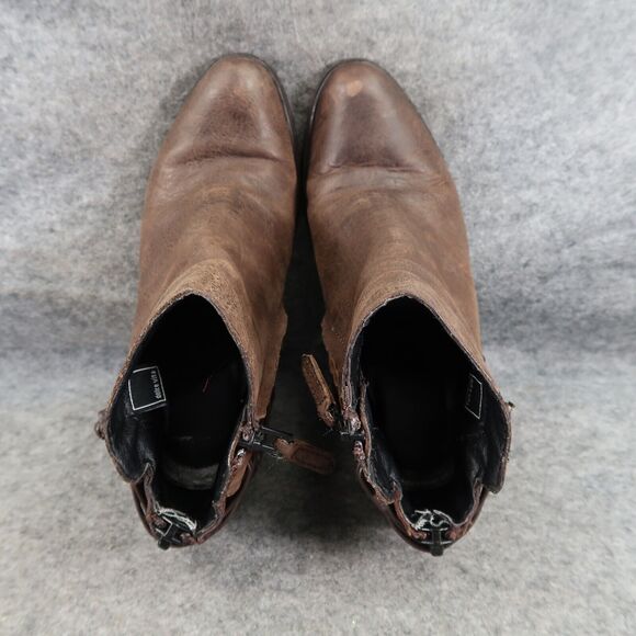 Dolce Vita Shoes Womens 5 Bootie Boho Western Leather Fashion Block Heel Brown - Picture 9 of 15